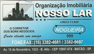 IMOBILIARIA NOSSO LAR Matão SP